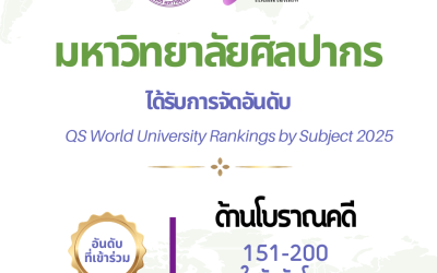 🏆 คณะโบราณคดี มหาวิทยาลัยศิลปากร (Faculty of Archaeology) ติดอันดับ QS World University Rankings​ by Subject 2025 สาขา Archaeology อันดับ 151-200 ของโลก