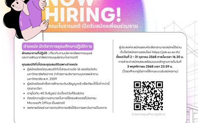 ประกาศคณะโบราณคดี มหาวิทยาลัยศิลปากร เรื่อง รับสมัครสอบคัดเลือกบุคคลเพื่อบรรจุเป็นพนักงานมหาวิทยาลัย ตำแหน่ง นักวิชาการอุดมศึกษาปฏิบัติการ